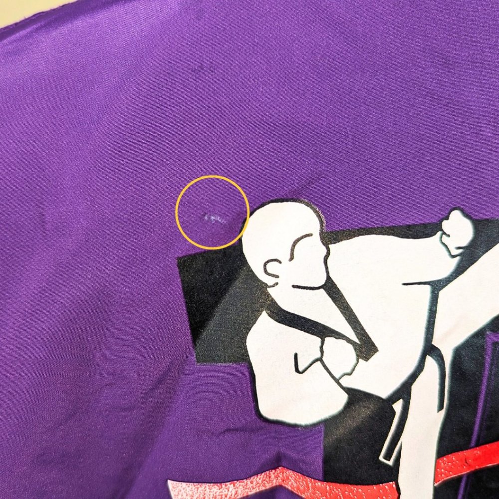 USA Karate Size M/L Purple Zip Up Vintage 80s Jacket Coat MINT - Picture 12 of 14